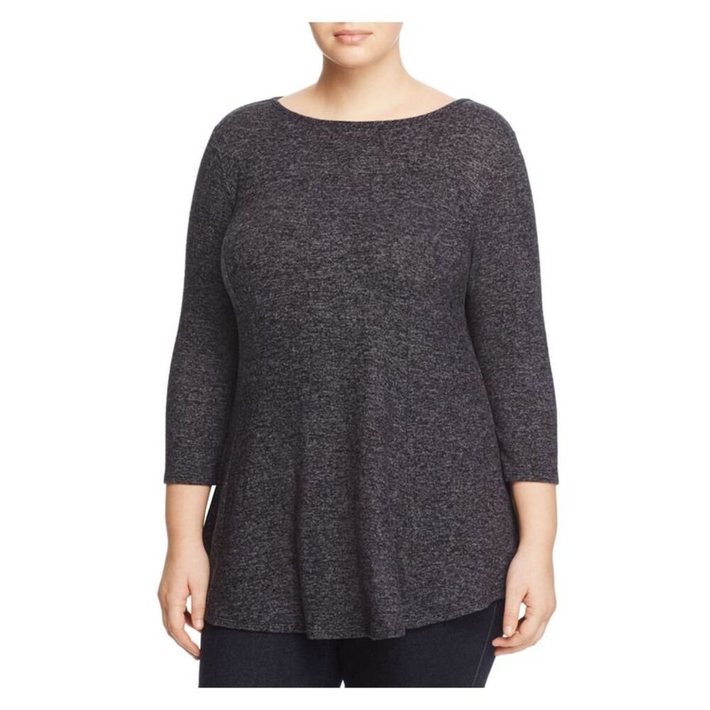 COLLECTION BY BOBEAU Womens Top Stretch 3/4 Sleeve Round Neck